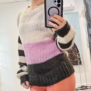 Gap Stripes Woil Blend Sweater